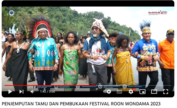 PENJEMPUTAN TAMU DAN PEMBUKAAN FESTIVAL ROON WONDAMA 2023